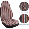 thumbnail image 5 of Sojoy Boho Front Car Seat Covers 2 Front Baja Universal Bucket Seat Covers with 2 Safety Seat Belt Cover Pads for Cars, SUVs, Trucks (Colorful), 5 of 8