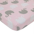 thumbnail image 4 of NoJo Dreamer Pink Gray Elephant 8-Piece Crib Bedding Set, Girl, 4 of 12
