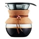 thumbnail image 1 of Bodum - Cafetera para verter 11592-109 con filtro permanente con banda de cuero, 0,5 L/17 oz, corcho, 1 of 8