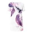 thumbnail image 5 of Womens Plus Size Tops,Womens Blouses,Women's Fashion Casual V-Neck Flower Loose Painting Short Sleeve T-Shirt Top Blouse Shirt, 5 of 5
