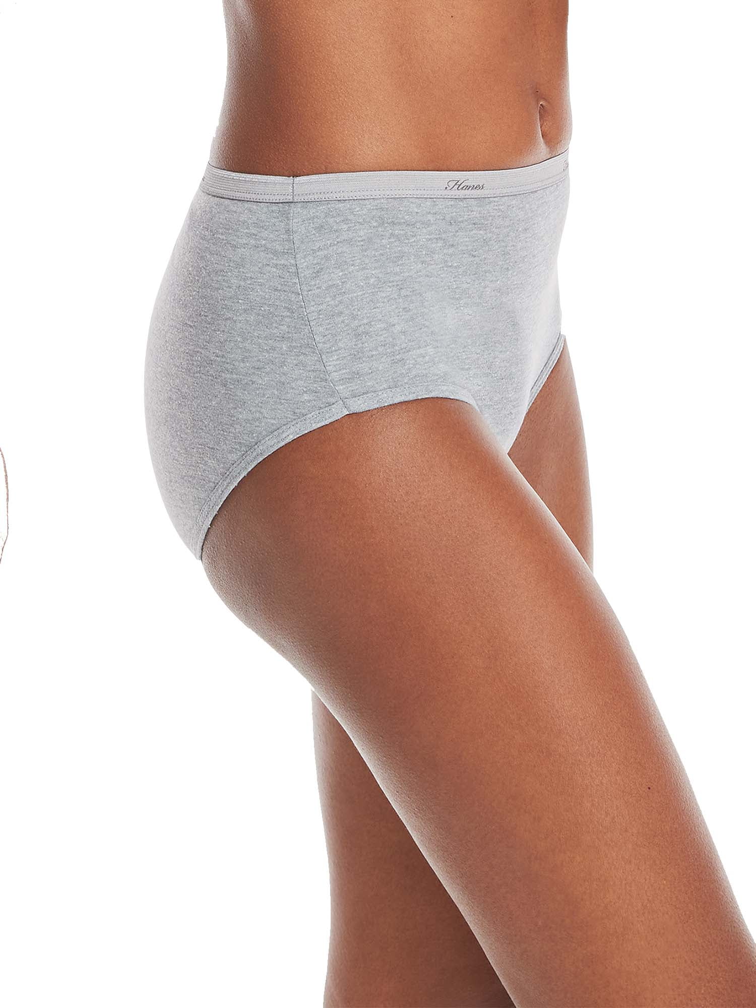 Hanes Women's Panties 6-Pack No Ride Up Cotton Brief Cut Underwear Cool  Comfort