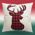 thumbnail image 4 of Melitta Christmas Throw Pillow Cover, 17 x 17 Inch Winter Xmas Holiday Rustic Farmhouse Linen Cushion Case for Sofa Couch Set of 4, 4 of 8