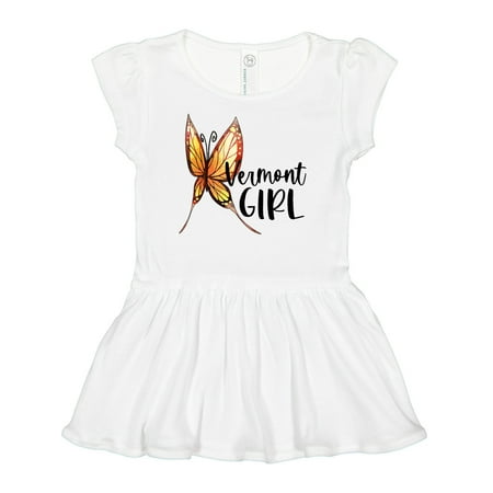 

Inktastic Vermont Girl- Butterfly Gift Baby Girl Dress