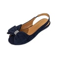 thumbnail image 2 of GERsome Flats for Women Open Toe Slingback Slip-On Ballet Flats Work Office Dress Shoes Comfort Walking, Size 7.5, 2 of 9