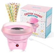 TIMIFTE Cotton Candy Machine, Mini Cotton Candy Maker for Kids, Pink Vintage Candy Maker for Christmas Gift, Home, Birthday Family Party, Includes 20 Cotton Candy Sticks & Sugar Scoop