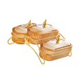 thumbnail image 2 of TISHITA Dried Fruit Salad Plate with Lid Serving Tray for Snack Dried Fruits Cupcake Yellow, 2 of 8