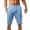 Sky Blue, variant on HOLEI Men's Summer Casual And Fashionable Solid Cotton Linen Shorts Coffee 3XL