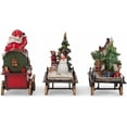 thumbnail image 2 of Transpac Resin Holiday Train Set Of 3, 2 of 2