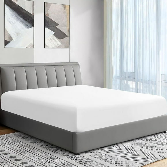 ERDS-Cot Fitted Sheet 28" x 75" - Cot Size Mattress Sheet Fitted with Narrow Twin/Camp Bunk/RVs Bunk/Army Cots/Guest Beds/Trifold Mattress - Super Soft Camper RV Bunk Fitted Bed Sheet (White)
