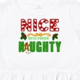 thumbnail image 4 of Inktastic Nice Until Proven Naughty with Holly and Gingerbread Man Girls Toddler Dress, 4 of 5