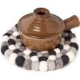 thumbnail image 2 of Abbott Collection 28-NEPAL-01-GRY Felt Ball Trivet, Grey, 2 of 3
