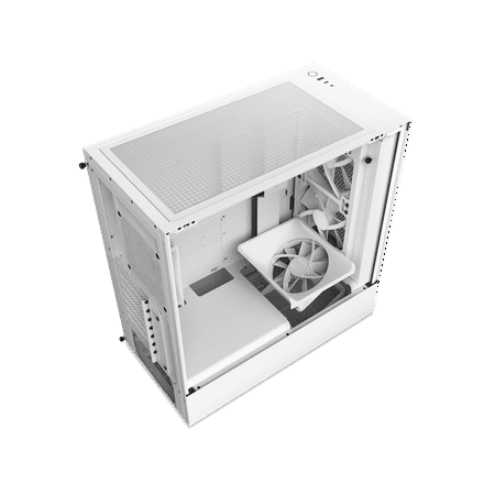 NZXT - H5 Flow RGB ATX Mid-Tower Case with RGB Fans - White