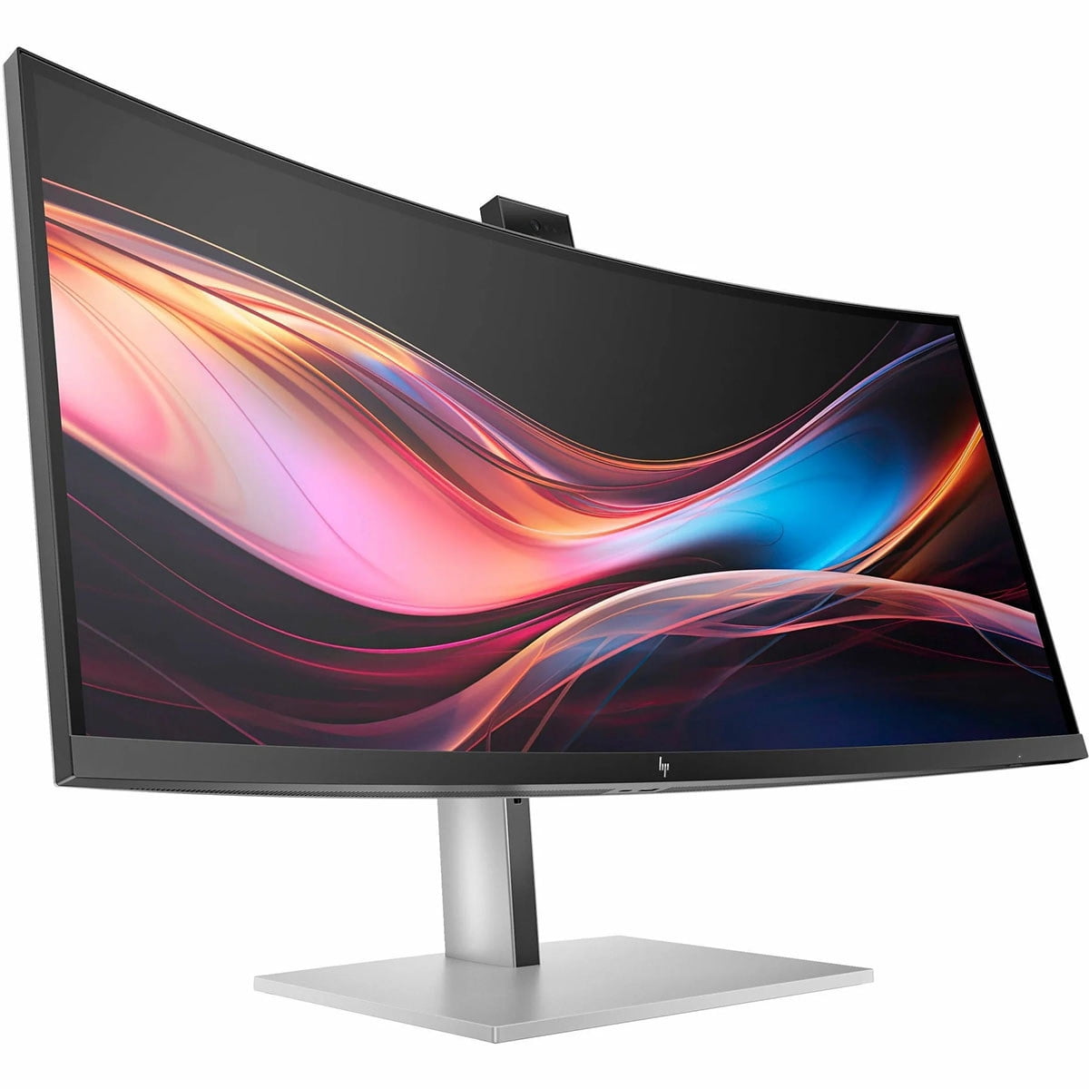 HP 734pm 34" Class Webcam UW-QHD Curved Screen LED Monitor - 21:9 - 34" Viewable - In-plane Switching (IPS) Black Technology - Edge LED Backlight - 3440 x 1440 - FreeSync Premium - 400 Nit - 5 ms -...