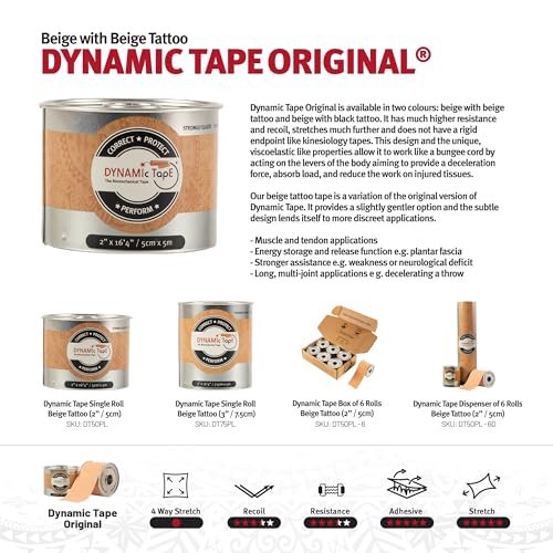 Dynamic Tape, Black Tattoo, 3 inch X 16.4 feet, 1 Roll