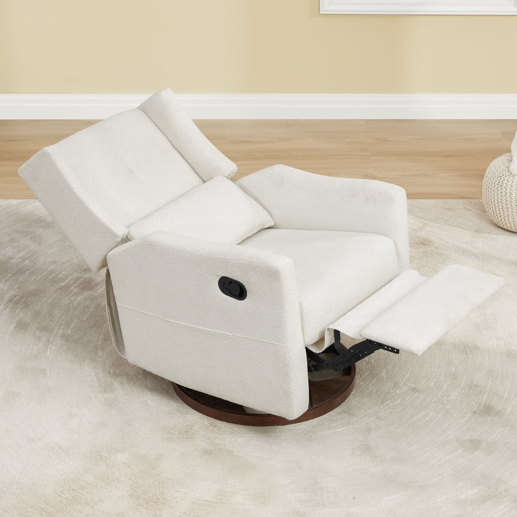 CHITA Manual Swivel Glider Recliner 360°Swivel Fabric Recliner Sofa for Living Room