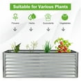 thumbnail image 5 of Funcid 6x3x2ft Galvanized Metal Raised Garden Bed for Vegetables, Outdoor Deep Root Raised Planter Box with Metal Stake to Fix, Backyard Patio Planter Raised Beds for Flowers, Herbs, Fruits(2Pack), 5 of 11