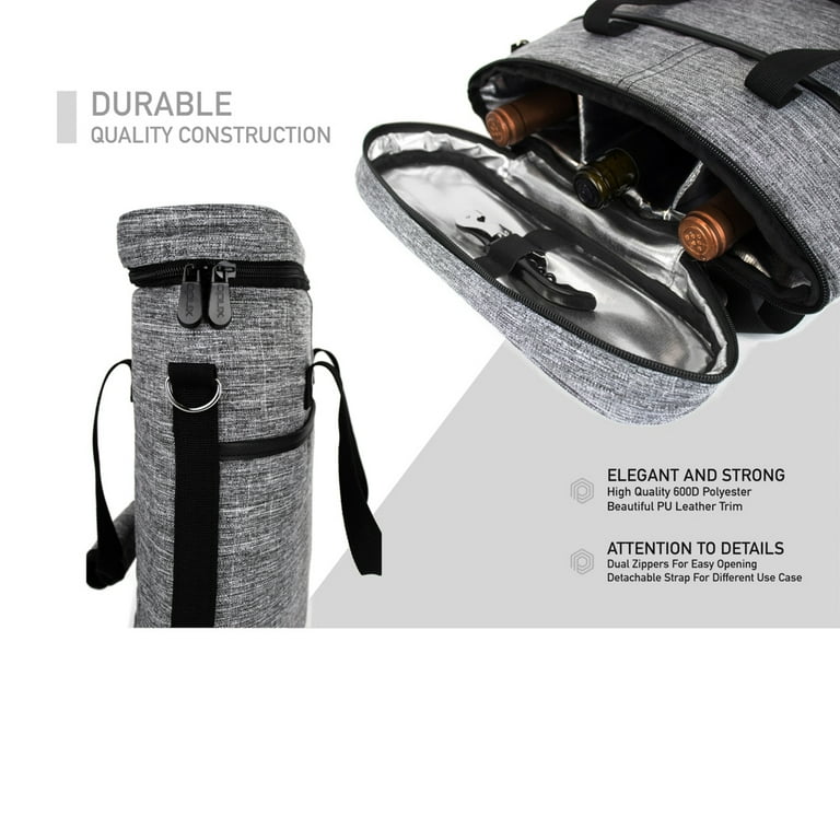 Premium insulated wine carrier bag by opux elegant wine carrying tote hotsell