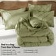 thumbnail image 5 of SONORO KATE Juego de Edredón Individual, Juegos de Cama de 5 Piezas para Todas las Estaciones, Cama en una Bolsa con Edredón Plisado - Sábana Plana y Sábana Ajustable - Fundas de Almohada y Fundas, Verde Salvia, 5 of 6