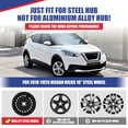 thumbnail image 2 of 4PCS/Set 16 inch Hubcaps Compatible with 2018-2026 Nissan Kicks,Compatible with Steel Wheel,Snap-on with Retention Rings,Black Lacquer, 2 of 8