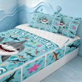 thumbnail image 2 of Erosebridal Cartoon Shark Zipper Full Size Comforter Sets with Fitted Sheet and 2 Pillowcases, Ocean Animal Zipper Bedding Set, Reversible, 2 of 7