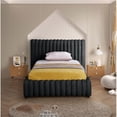 thumbnail image 4 of Meridian Furniture Nico Black Velvet Twin Bed, 4 of 16