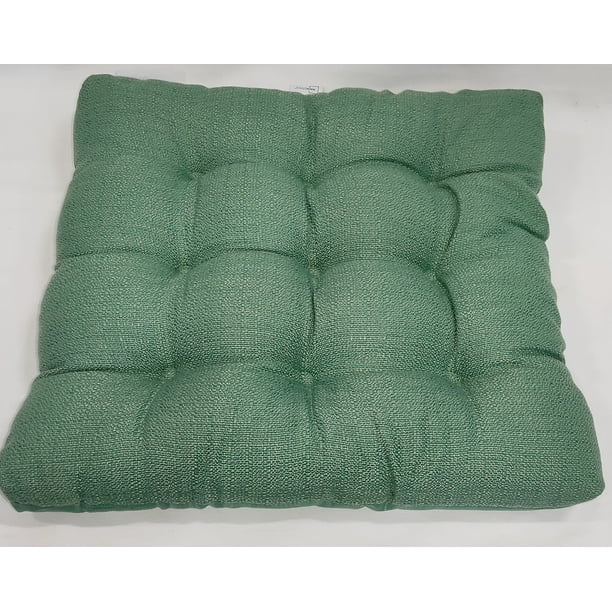 Mainstays Textured Chair Cushion, Sage Green, 1Piece, 15.5" L x 16" W