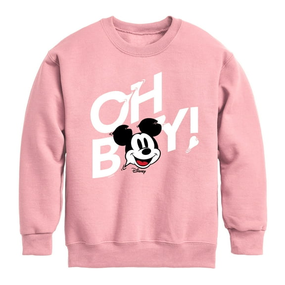 Disney - Mickey & Friends - Oh Boy - Glitch - Toddler And Youth Crewneck Fleece Sweatshirt