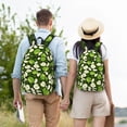 thumbnail image 4 of Saiise Green Fruit Print Laptop Backpack - Adjustable Shoulder Straps, Water-Resistant, Large Capacity, Stylish Design, Unisex for School, Office, Travel-Small, 4 of 5
