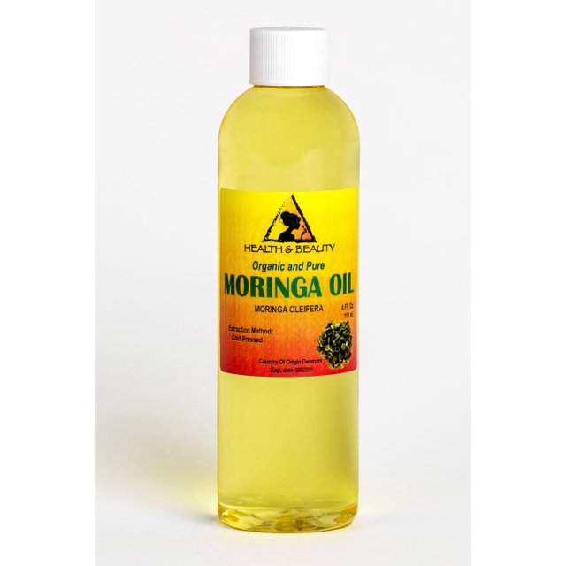 Huile de Moringa Non Raffinée Biologique Vierge Support Pressée à Froid Naturelle Fraîche 100 % pure 4 oz