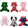 thumbnail image 4 of Pijamas de lana suave y cálida para perros pequeños, ropa de dormir para cachorros, gatos, Chihuahua, Yorkshire, abrigo de disfraz, 4 of 4