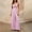 Pink Jumpsuits for Women, variant on Womens Stripe Spaghetti Strap V Neck Cutout Back Smocked Jumpsuit Wide Leg Floor Length Pants with Hidden Pockets for Beach Outings Casual Brunch Pink S