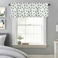 thumbnail image 3 of Curtain Valance for Windows, Watercolor Spring Summer Green Leaves Kitchen Valances Rod Pocket Short Curtains, Pastoral Plant Window Valance for Bedroom Bathroom Living room 42x12in, 3 of 9
