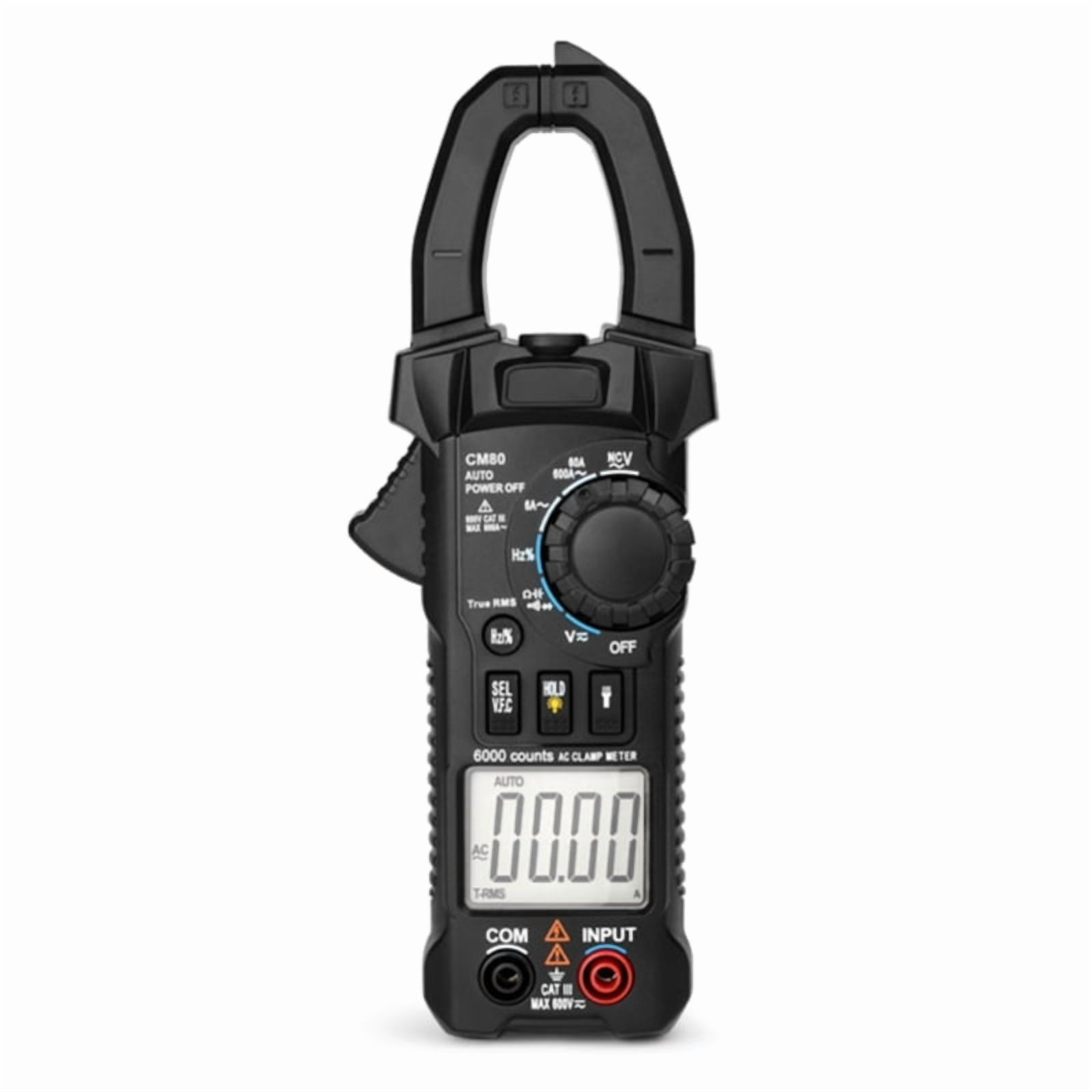 Digital Clamp Meter Multimeter AC Current & AC/for DC Voltage Tester with Amp Volt Ohm Duty Ratio Diode Resistance & Hz