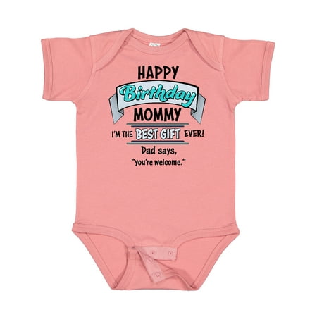 

Inktastic Happy Birthday Mommy I m the Best Ever in Blue Boys or Girls Baby Bodysuit