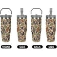 thumbnail image 5 of Stainless Steel Tumbler with Lid And Straw 30 Oz Top Handle Duck Hunting Camo Leakproof Vacuum Insulated Water Bottle for Car Travel, 5 of 6