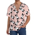 thumbnail image 2 of Picia French Bulldog1 Men's Linen Shirts Short Sleeve Cuban Beach Shirts Casual Shirts Button Down Shirt for Men Beach Summer Wedding Shirt-X-Large, 2 of 7