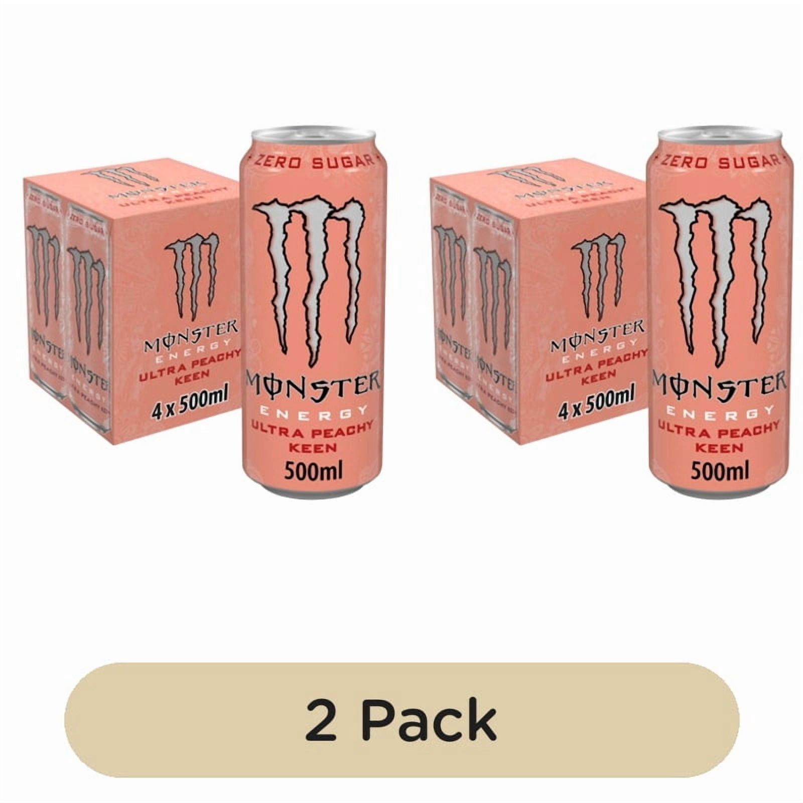 Monster Peachy Keen 4 x 500ml, British Import (Pack of 2)