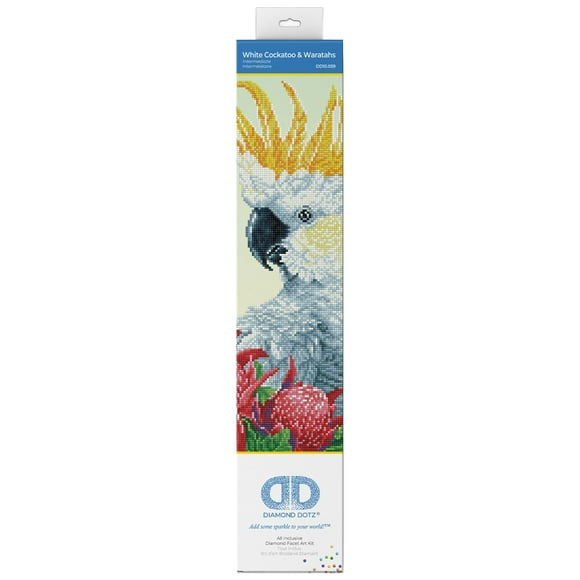 Diamond Dotz Diamond Art Kit 16.14"X20.08"-White Cockatoo & Waratahs