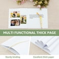 thumbnail image 4 of Wedding Guest Book 120 Pages Elegant Flower Pattern Wedding Sign Book Hard Cover Personalized Guest Signature Album for Party Reception Engagement-green-, 4 of 10