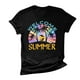 thumbnail image 5 of Fiudx Ofertas Flash Artículos En Oferta Top de Manga Corta con Cuello Redondo y Estampado Regular Sexy de Verano para Mujer, 5 of 5