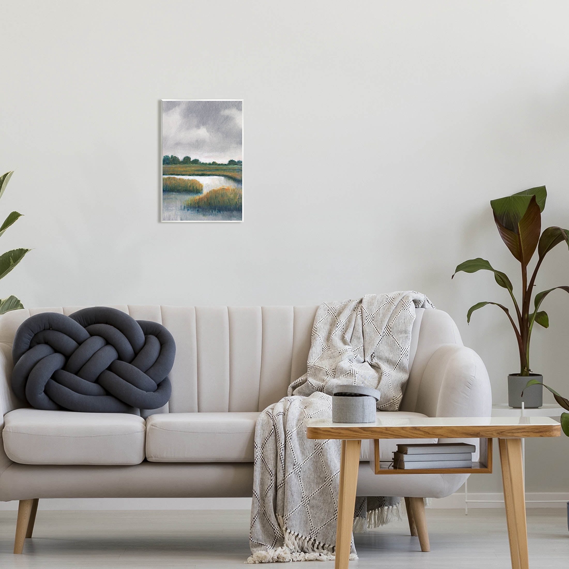 Stupell Industries Rural Marshland River Grass Painting Unframed Art Print Wall Art, Design by Tim OToole