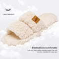 thumbnail image 3 of Ecetana House Slippers for Women Open Toe Fuzzy Slippers Slides Memory Foam Indoor House Shoes, 3 of 6