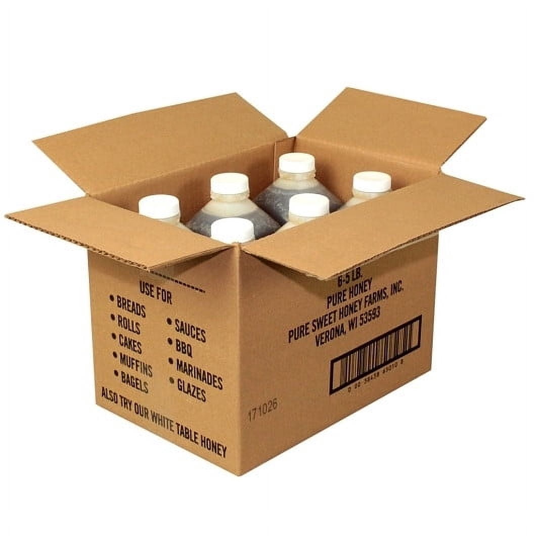 Commodity Light Amber Honey Bulk, 5 Pound, 6 Per Case