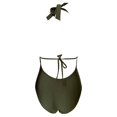 thumbnail image 2 of Traje de Baño Ocean Pacific para Mujer Completo, Escote Amplio, Cuello Halter Verde Talla M, 2 of 4