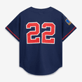 thumbnail image 3 of Men's Mitchell & Ness Bo Jackson Navy California Angels Cooperstown Collection Mesh Batting Practice Button-Up Jersey, 3 of 7