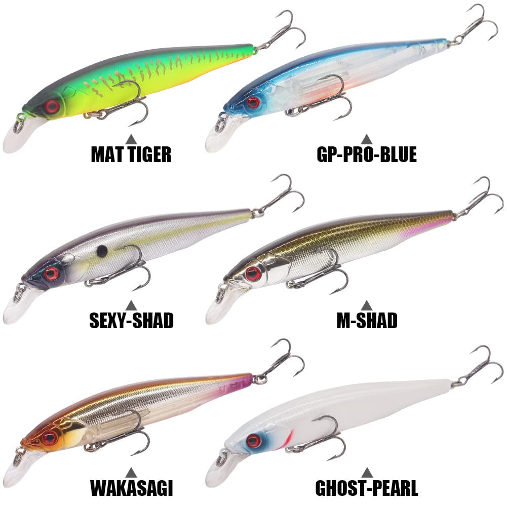 Jerkbait Kit - Minnow Lure Suspending Bass  Smallmouth Walleye Largemouth 1 Piece