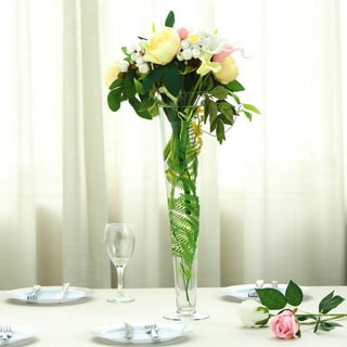 Efavormart 2 Pack | Silver 40” Tall Crystal Beaded Trumpet Vase Set, Table Centerpiece - Walmart.com