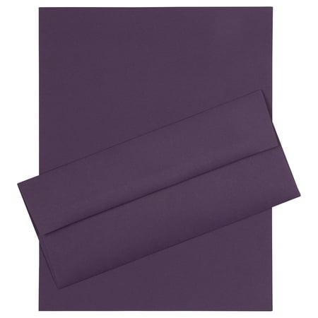 JAM #10 Business Stationery Set, Dark Purple, 50/Pack