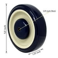 thumbnail image 3 of SY America 5" 4 Pack Polyurethane Stepped and Full Tread Face w/Double Ball Bearing Shopping Cart Caster Wheel with Bolts 1000 lbs Total Capacity (5 inches Pack of 4, Dark Blue Beige), 3 of 3