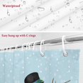thumbnail image 6 of Christmas Snowman Bathroom Shower Curtain Xmas Tree Deer Light Blue Winter Snow Scene Waterproof Washable Shower Curtains for Bathtub Bath Decor with Grommets and Hook 66 X 72 Inch, 6 of 8